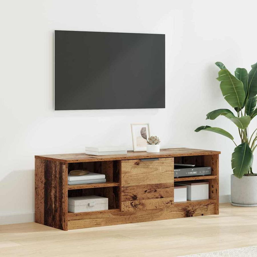 TV-kast Oud Hout 102 x 35 x 36,5 cm Bewerkt hout