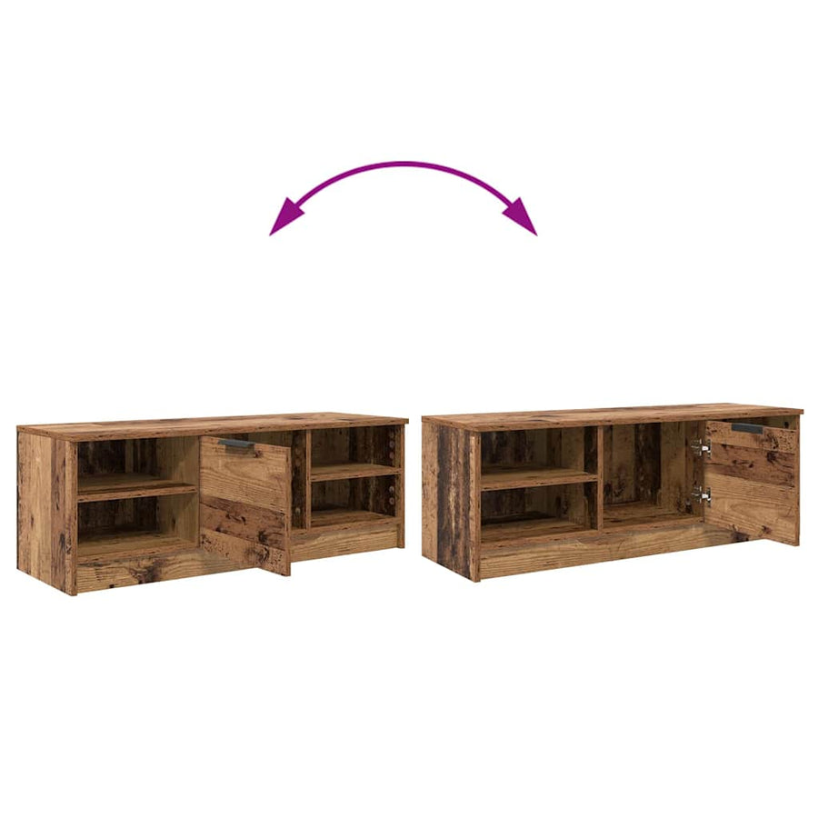 TV-kast Oud Hout 102 x 35 x 36,5 cm Bewerkt hout