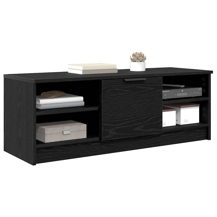 TV-kast Zwart Eiken 102 x 35 x 36,5 cm Bewerkt hout