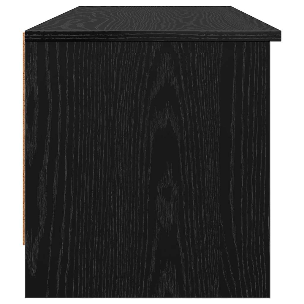 TV-kast Zwart Eiken 102 x 35 x 36,5 cm Bewerkt hout