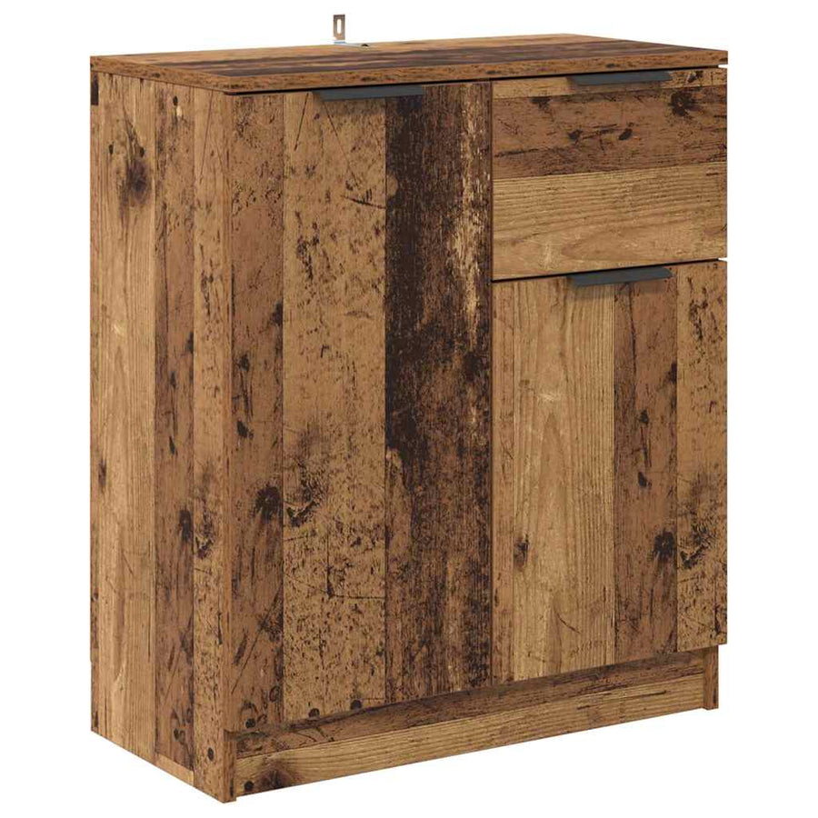 Dressoir met lade Oudhout 60 x 30 x 70 cm Bewerkt hout