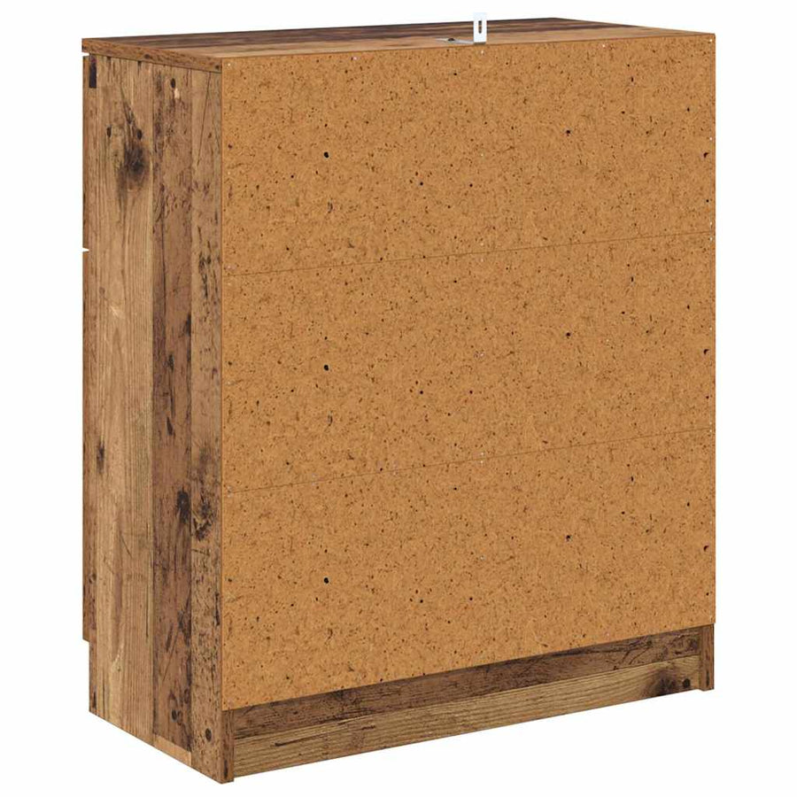 Dressoir met lade Oudhout 60 x 30 x 70 cm Bewerkt hout