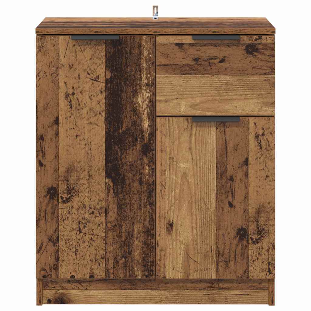 Dressoir met lade Oudhout 60 x 30 x 70 cm Bewerkt hout