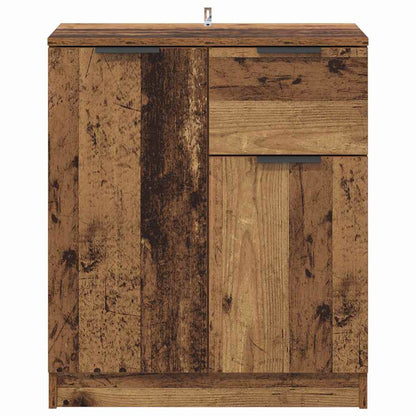 Dressoir met lade Oudhout 60 x 30 x 70 cm Bewerkt hout
