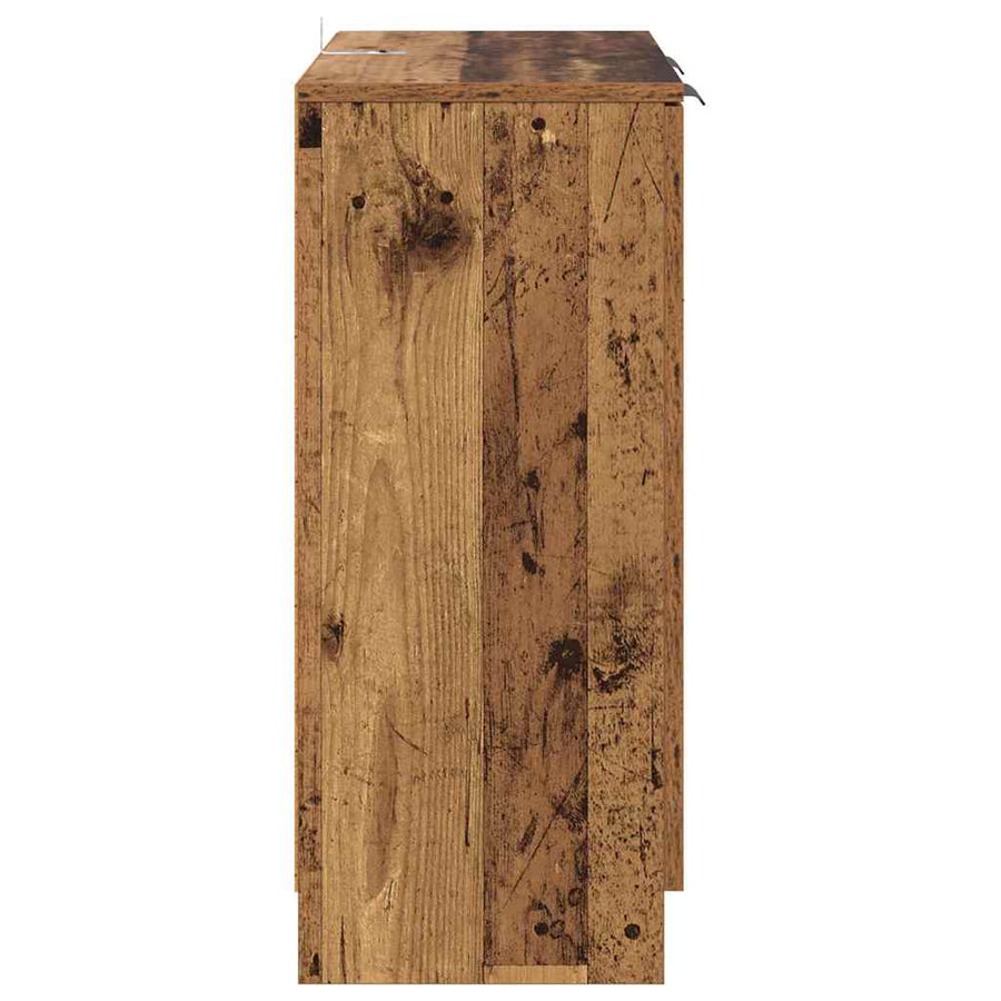 Dressoir met lade Oudhout 60 x 30 x 70 cm Bewerkt hout