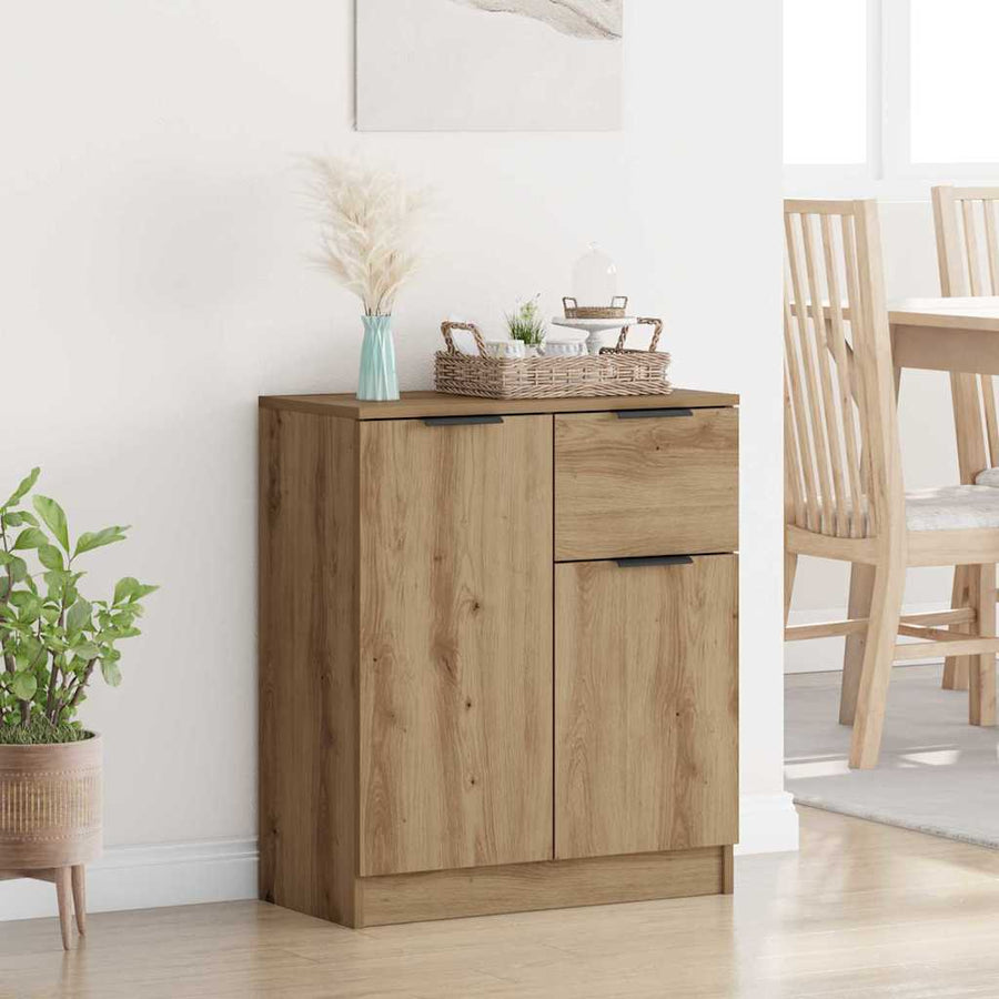 Dressoir met lade Artisan Eiken 60 x 30 x 70 cm Bewerkt hout