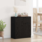 Dressoir 60x30x70 cm zwart eiken bewerkt hout
