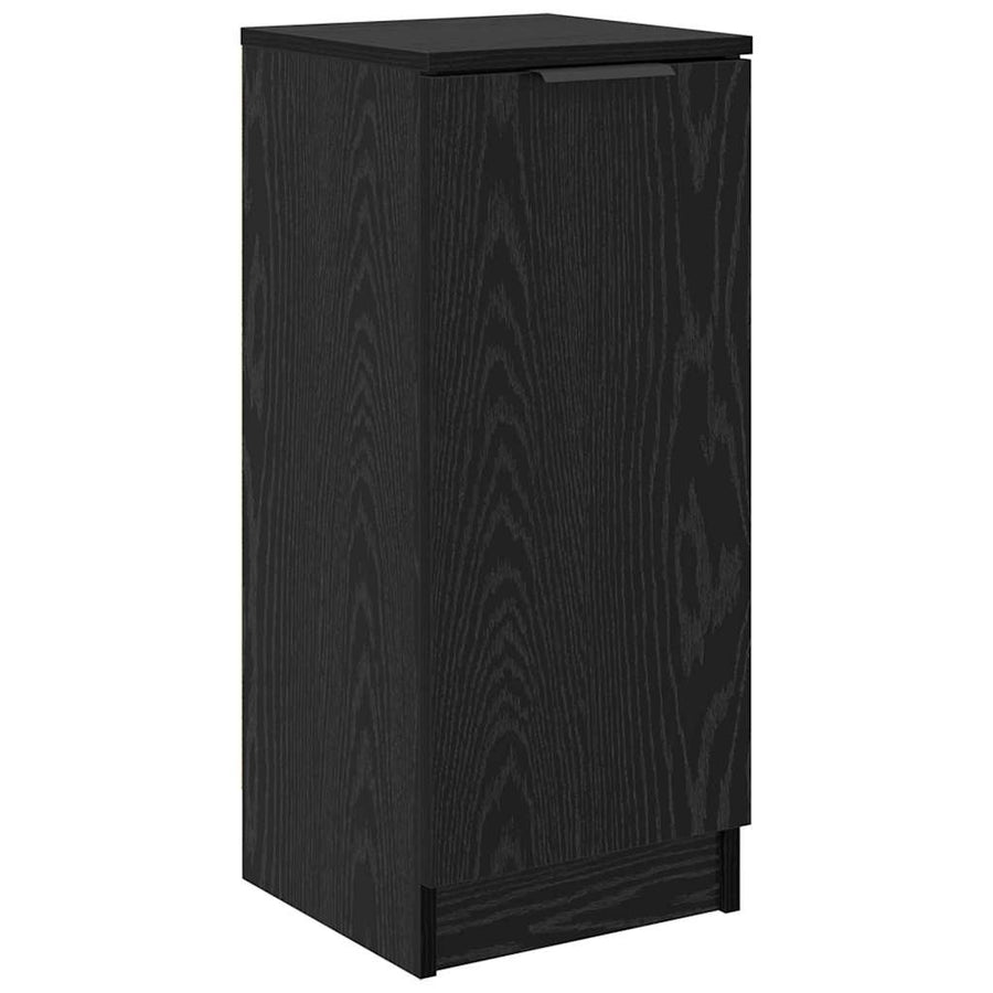 Dressoir Zwart Eiken 30 x 30 x 70 cm Bewerkt hout