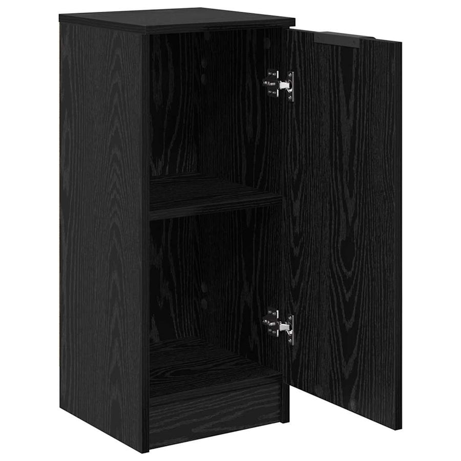 Dressoir Zwart Eiken 30 x 30 x 70 cm Bewerkt hout