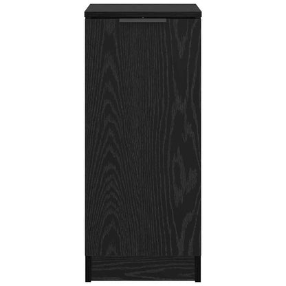 Dressoir Zwart Eiken 30 x 30 x 70 cm Bewerkt hout