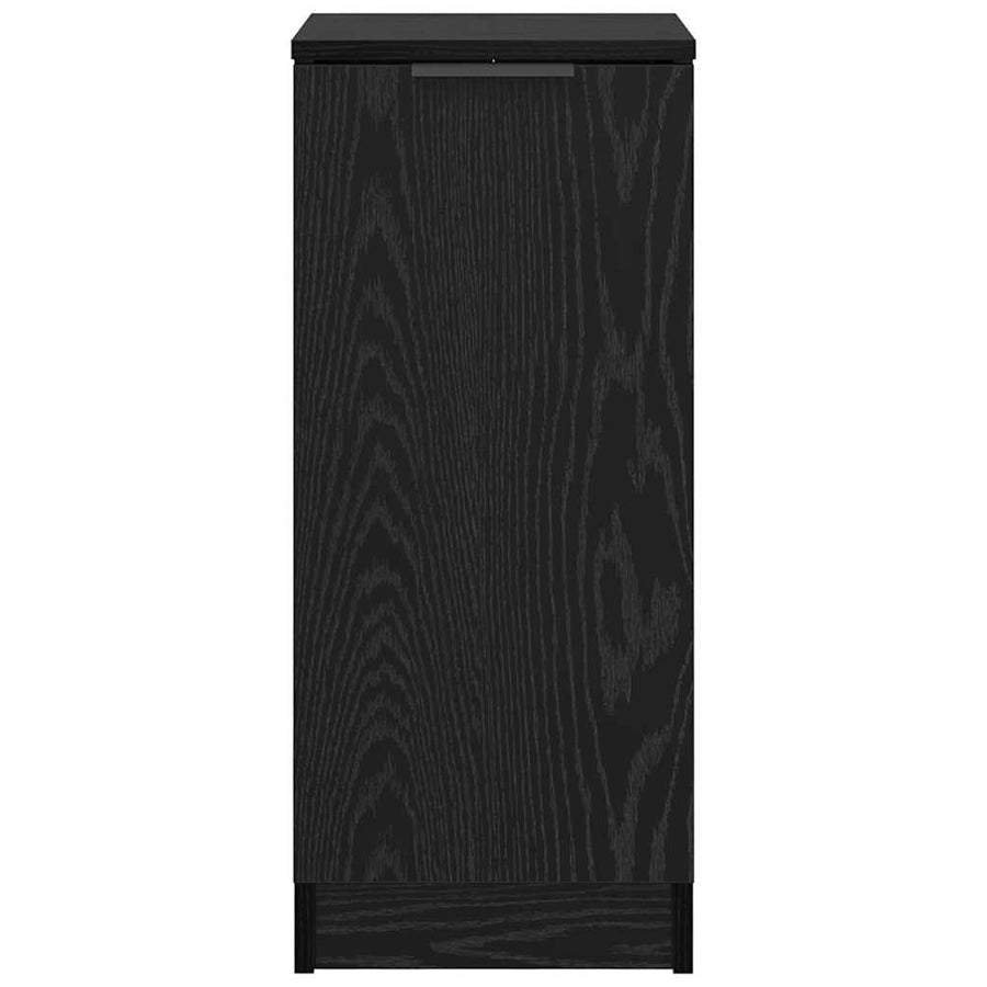 Dressoir Zwart Eiken 30 x 30 x 70 cm Bewerkt hout