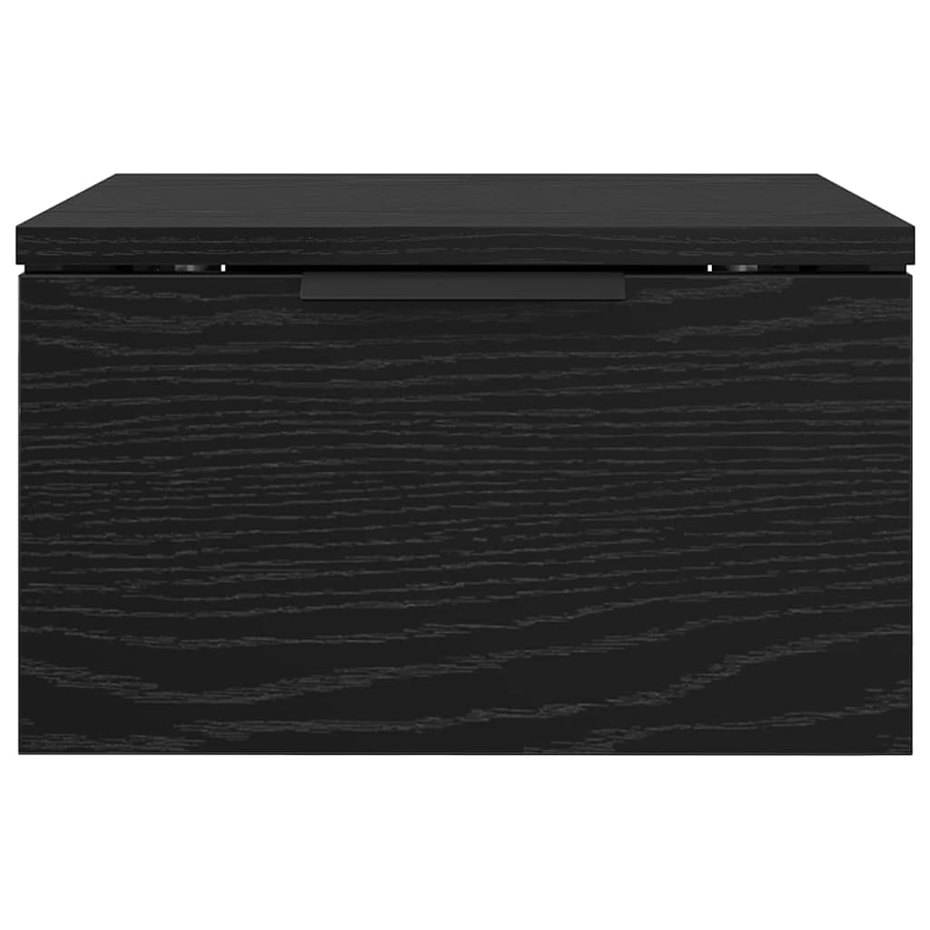 Nachtkastje 2 pcs Zwart eiken 34 x 30 x 20 cm Bewerkt hout