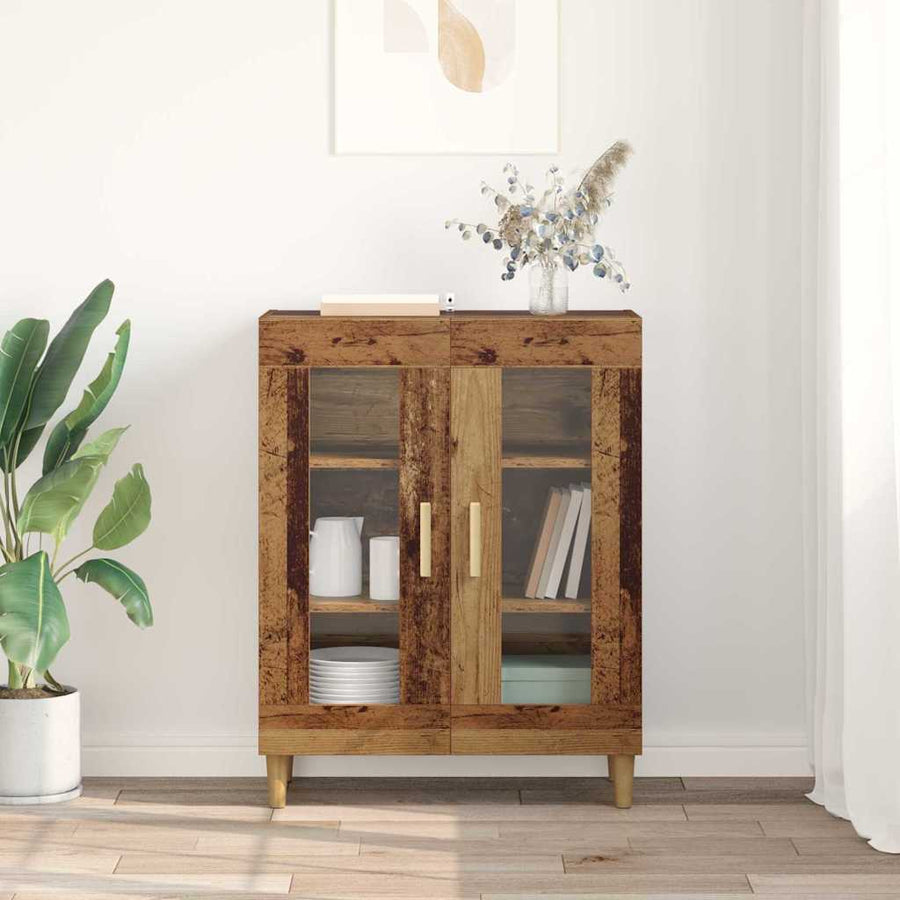 Dressoir Oud Hout 69,5 x 34 x 90 cm Bewerkt hout