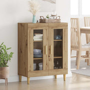 Dressoir 69,5x34x90 cm artisan eiken bewerkt hout
