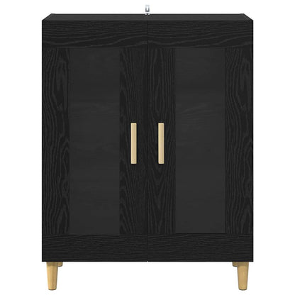 Dressoir Zwart Eiken 69,5 x 34 x 90 cm Bewerkt hout