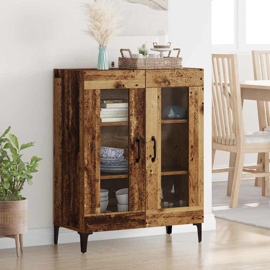 Dressoir Oud Hout 69,5 x 34 x 90 cm Gemonteerd hout en ijzer
