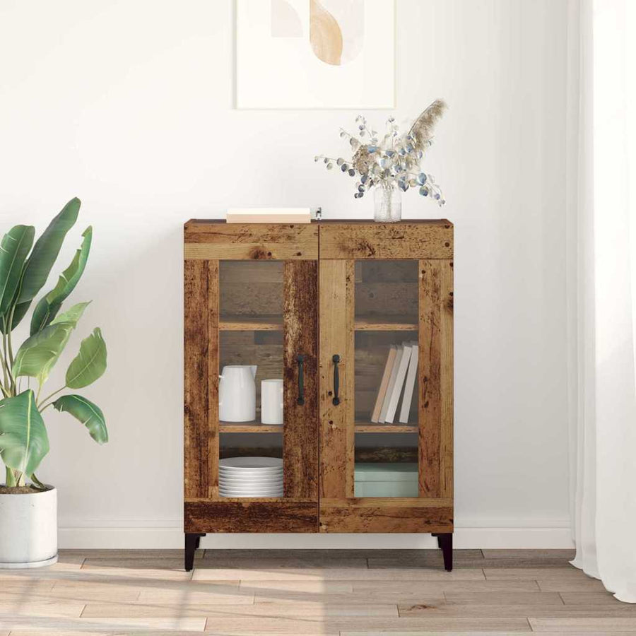Dressoir Oud Hout 69,5 x 34 x 90 cm Gemonteerd hout en ijzer