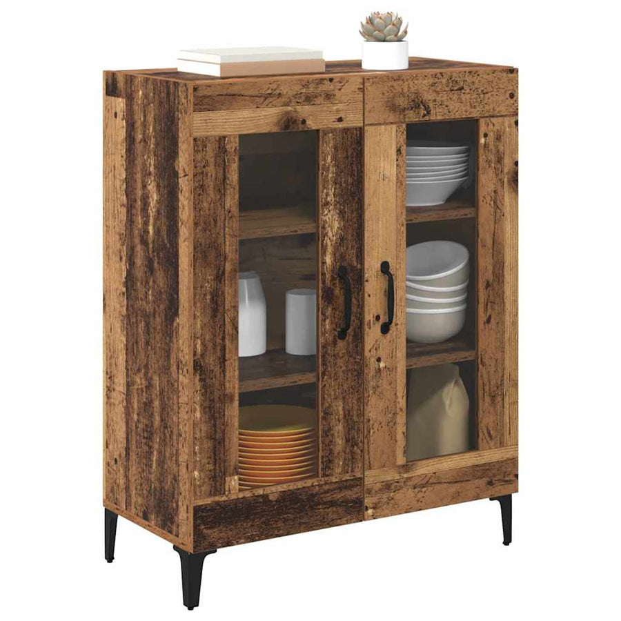 Dressoir Oud Hout 69,5 x 34 x 90 cm Gemonteerd hout en ijzer