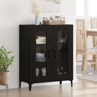 Dressoir zwart eiken 69,5x34x90 cm