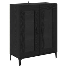 Dressoir Zwart Eiken 69,5 x 34 x 90 cm Gemonteerd hout en ijzer