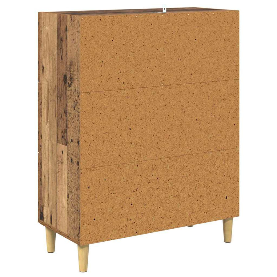 Dressoir met lade Oud Hout 69,5 x 34 x 90 cm Bewerkt hout