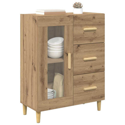 Dressoir met lade Artisan Eiken 69,5 x 34 x 90 cm Bewerkt hout