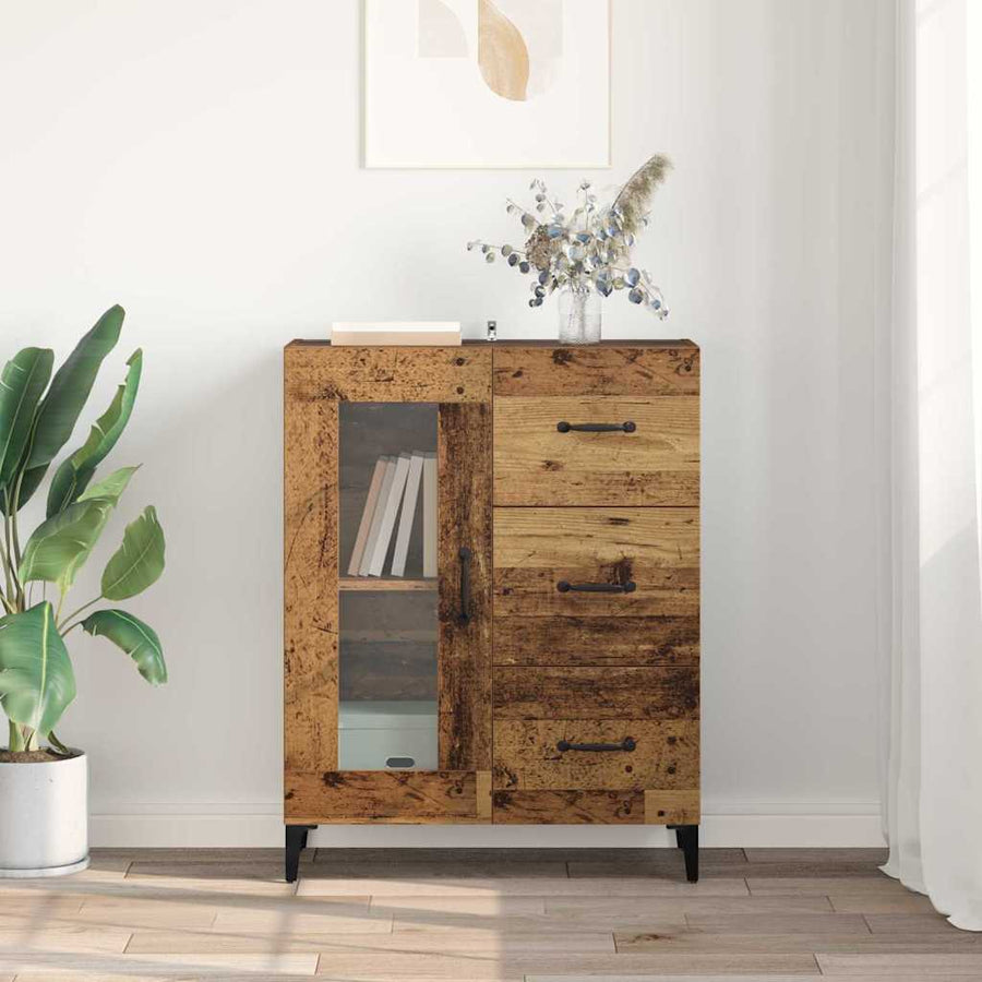 Dressoir Oud Hout 69,5 x 34 x 90 cm Gemonteerd hout en ijzer