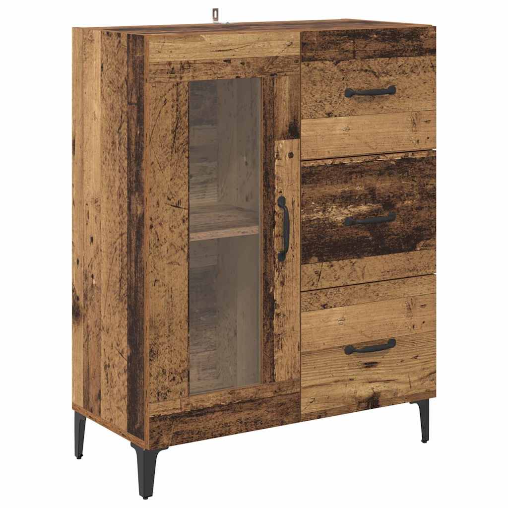 Dressoir Oud Hout 69,5 x 34 x 90 cm Gemonteerd hout en ijzer