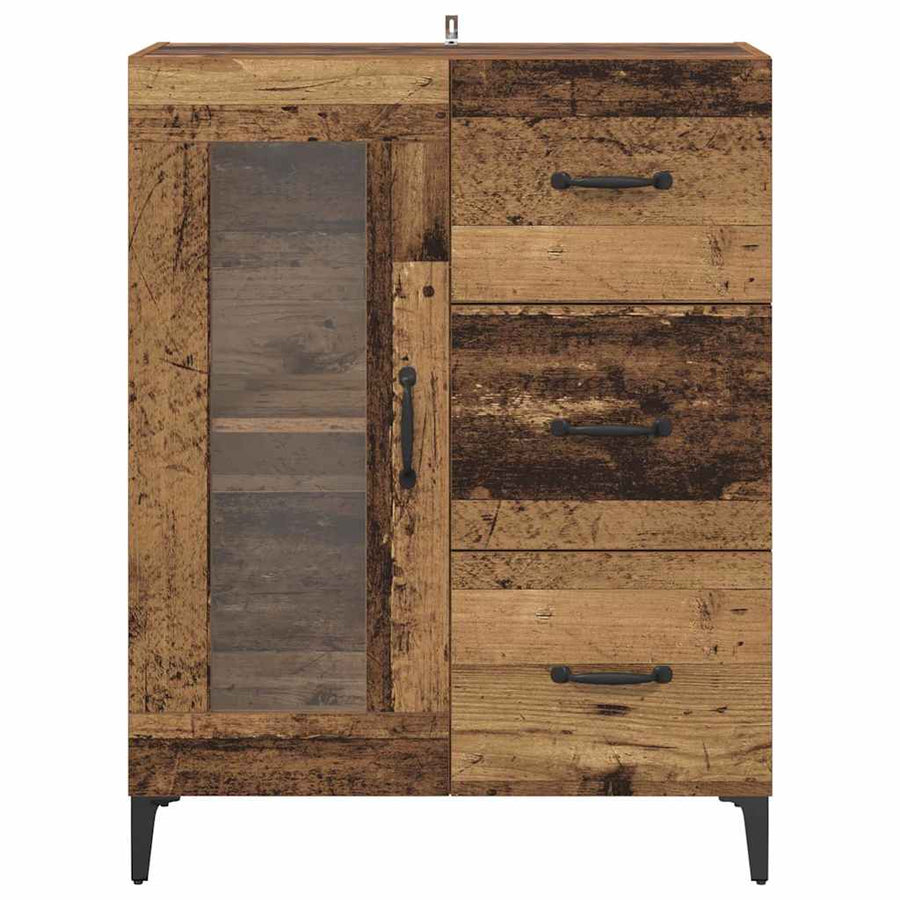 Dressoir Oud Hout 69,5 x 34 x 90 cm Gemonteerd hout en ijzer