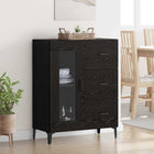 Sideboard Black Oak 69.5 x 34 x 90 cm Assembled wood and iron