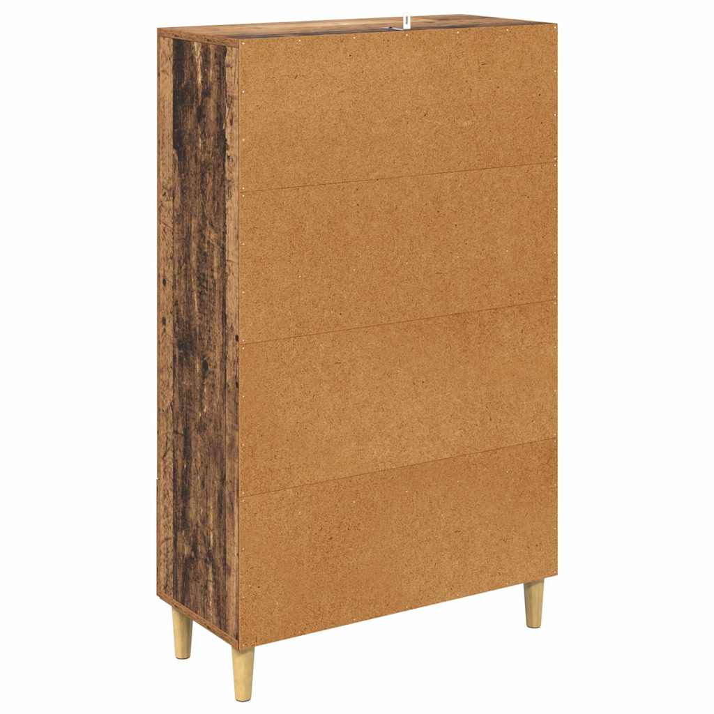 Highboard met lade Oud Hout 70 x 31 x 115 cm Bewerkt hout