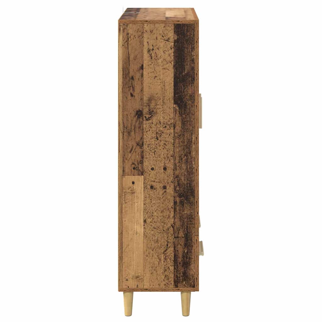 Highboard met lade Oud Hout 70 x 31 x 115 cm Bewerkt hout