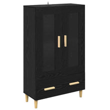 Highboard met lade Zwart Eiken 70 x 31 x 115 cm Bewerkt hout