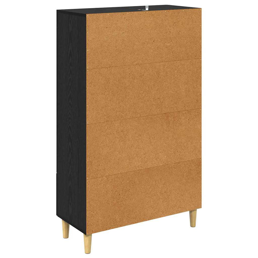 Highboard met lade Zwart Eiken 70 x 31 x 115 cm Bewerkt hout