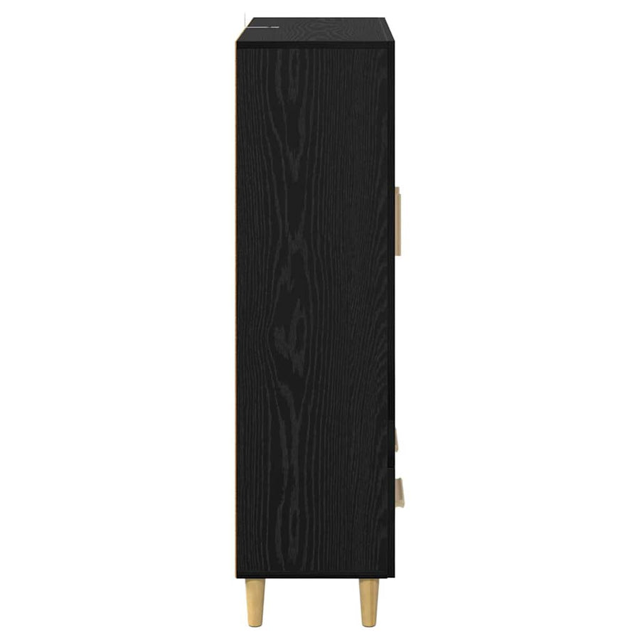 Highboard met lade Zwart Eiken 70 x 31 x 115 cm Bewerkt hout