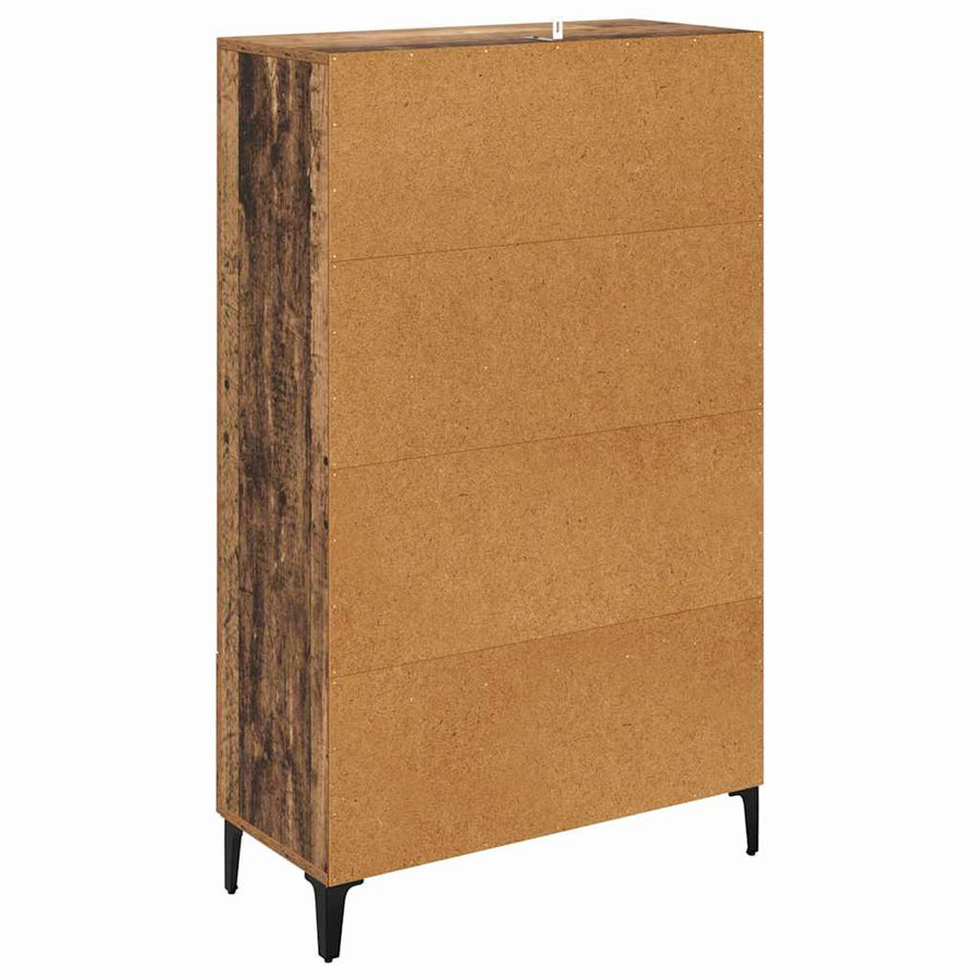 Highboard Oud Hout 70 x 31 x 115 cm Gemonteerd hout en ijzer