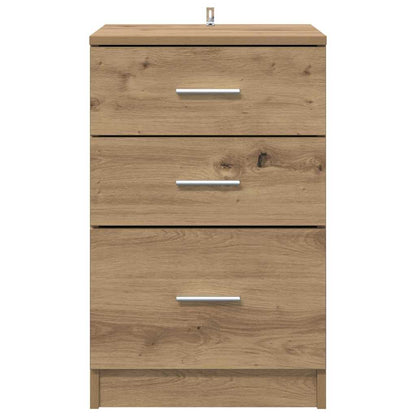 Nachtkastje met lade Artisan Eiken 40 x 40 x 63 cm Bewerkt hout