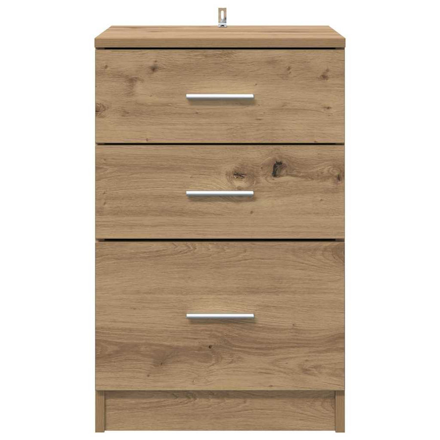 Nachtkastje met lade Artisan Eiken 40 x 40 x 63 cm Bewerkt hout