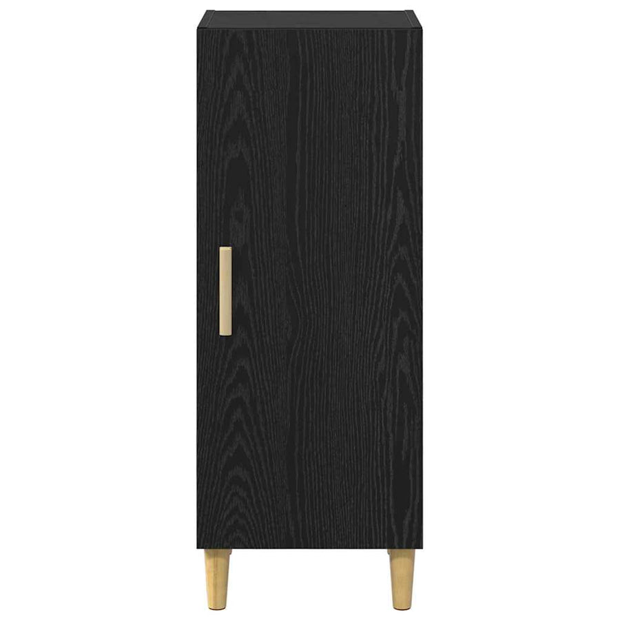 Dressoir Zwart Eiken 34,5 x 34 x 90 cm Bewerkt hout