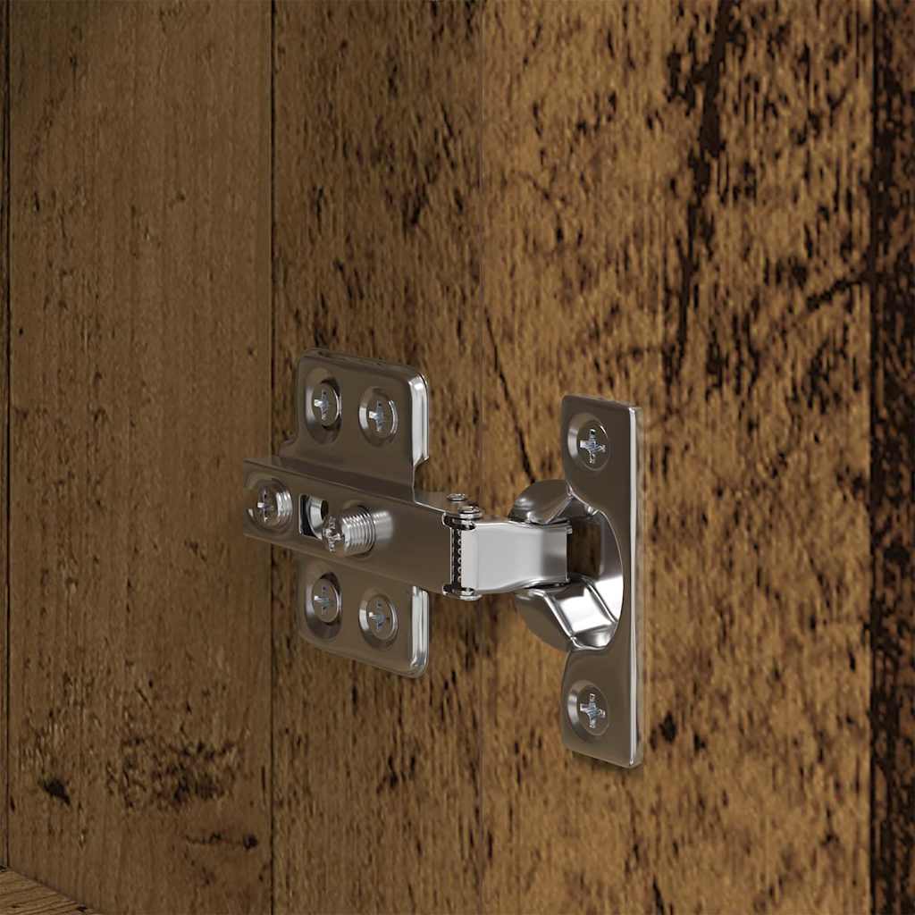 Dressoir Wandgemonteerd Oudhout 34,5 x 34 x 90 cm Bewerkt hout