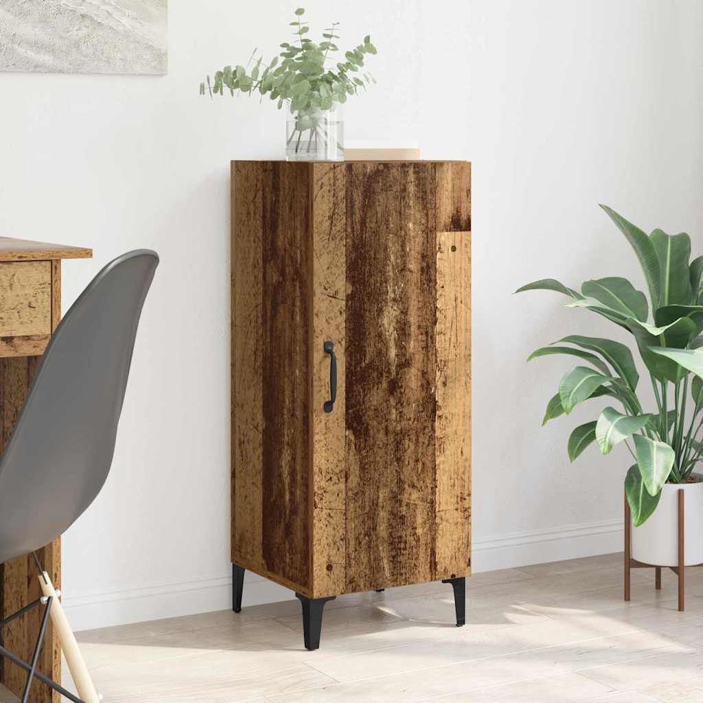 Dressoir Wandgemonteerd Oudhout 34,5 x 34 x 90 cm Bewerkt hout
