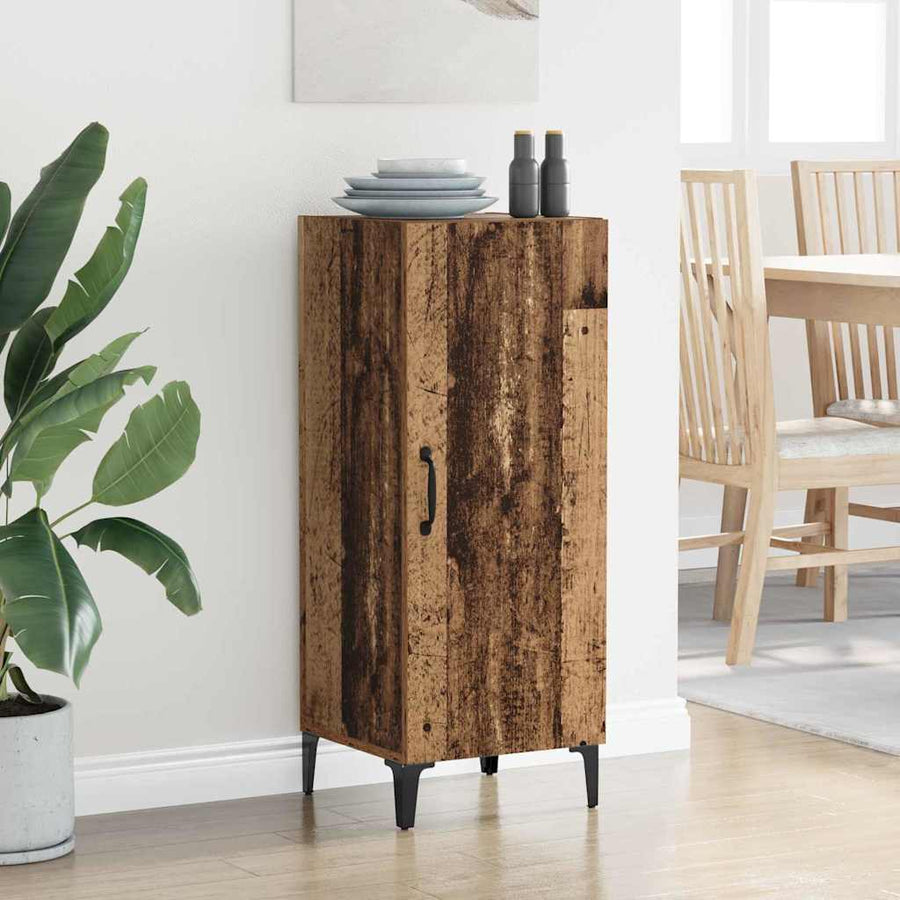 Dressoir Wandgemonteerd Oudhout 34,5 x 34 x 90 cm Bewerkt hout