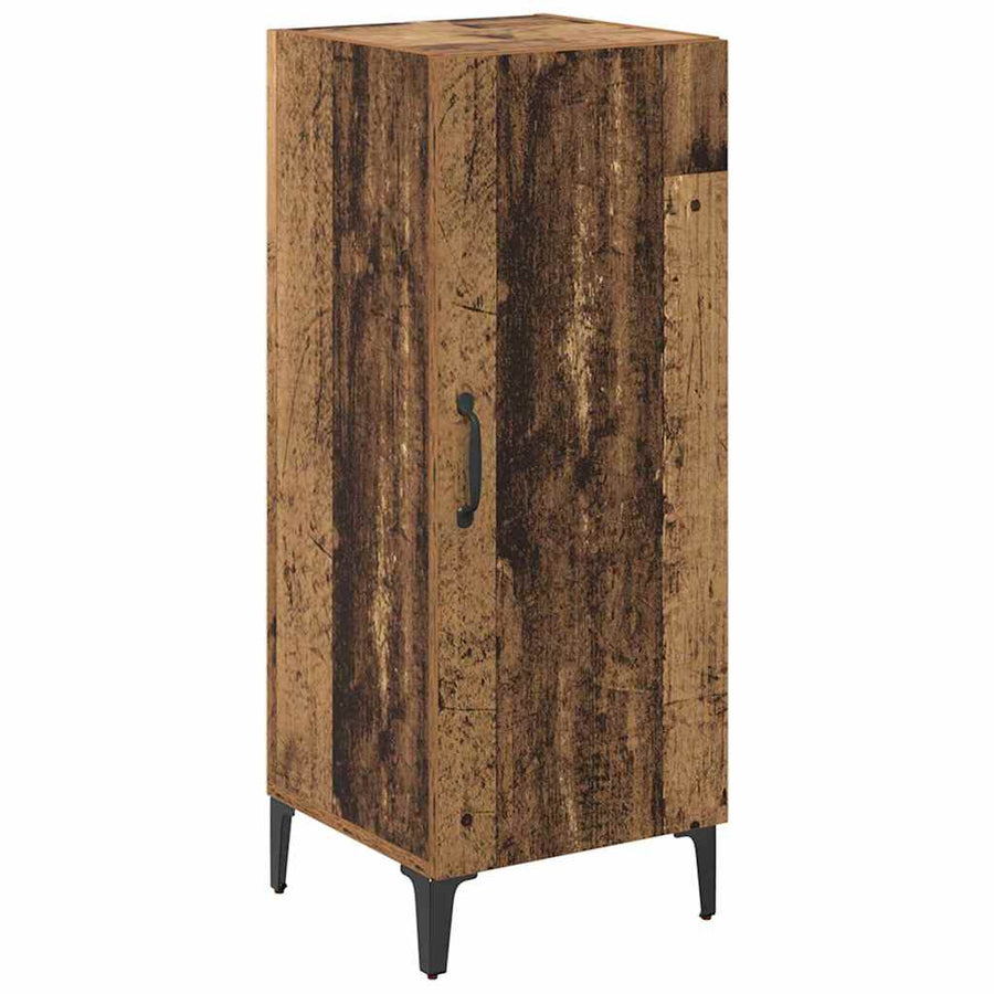 Dressoir Wandgemonteerd Oudhout 34,5 x 34 x 90 cm Bewerkt hout