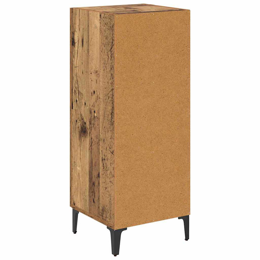Dressoir Wandgemonteerd Oudhout 34,5 x 34 x 90 cm Bewerkt hout