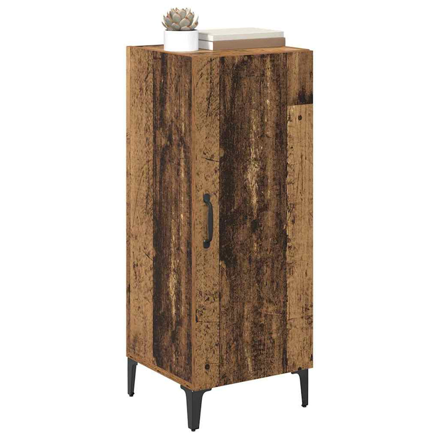 Dressoir Wandgemonteerd Oudhout 34,5 x 34 x 90 cm Bewerkt hout