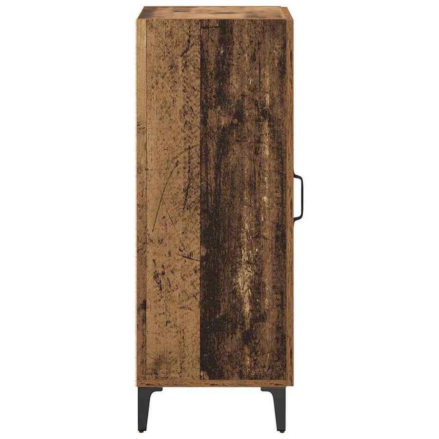 Dressoir Wandgemonteerd Oudhout 34,5 x 34 x 90 cm Bewerkt hout