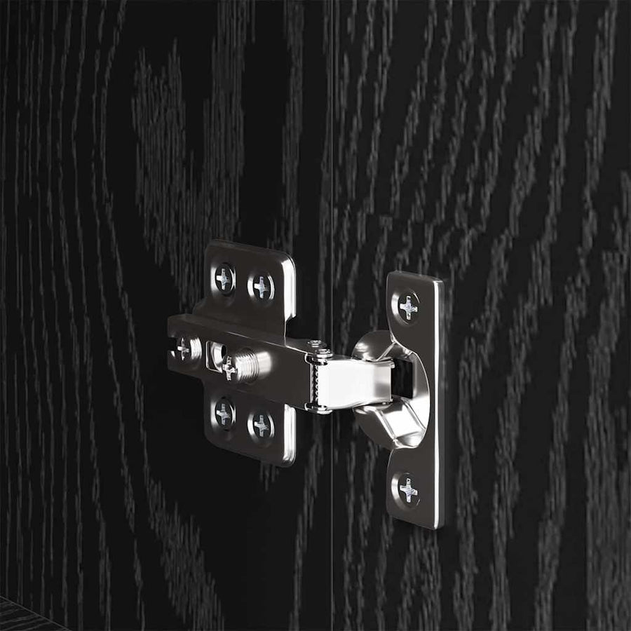 Dressoir Zwart Eiken 34,5 x 34 x 90 cm Bewerkt hout