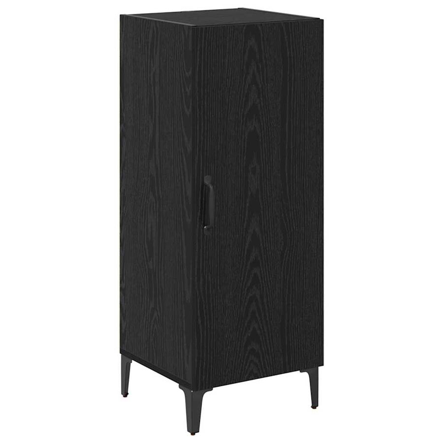 Dressoir Zwart Eiken 34,5 x 34 x 90 cm Bewerkt hout