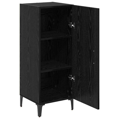 Dressoir Zwart Eiken 34,5 x 34 x 90 cm Bewerkt hout