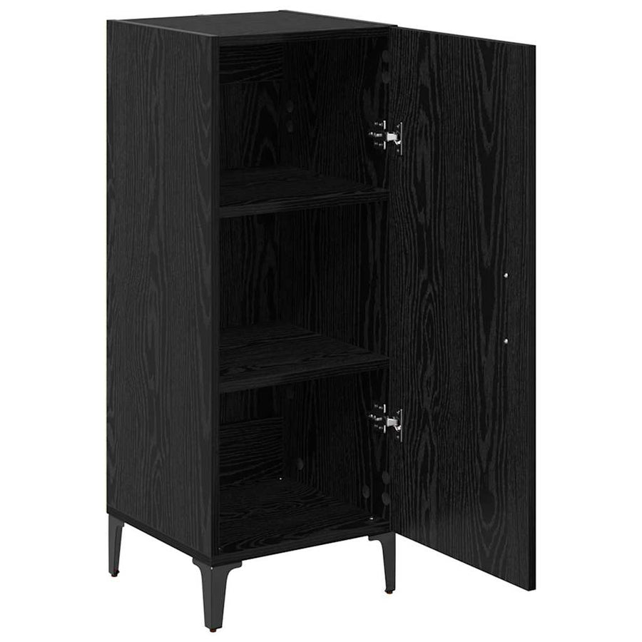 Dressoir Zwart Eiken 34,5 x 34 x 90 cm Bewerkt hout